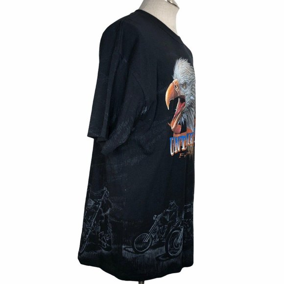 New Vintage Untamed Spirit Biker T Shirt Freedom O - Picture 4 of 9